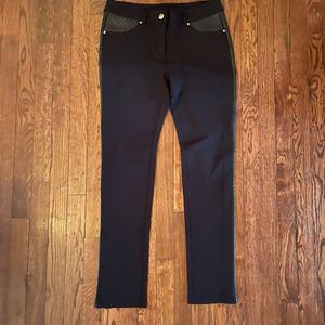 RD Style Black Quilted Faux Leather Tuxedo Pant XL